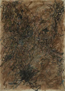 Acrylique sur papier froissé 3 - 60 x 44