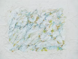 Acrylique sur papier froissé contrecollé 3