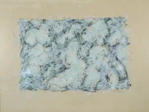 Acrylique sur papier froissé contrecollé 3 - 37 x 48