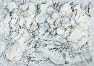 Acrylique sur papier froissé contrecollé 8 - 60 x 44