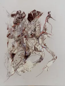 Collage et crayon 1 - 30 X 40