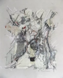 Collage et crayon 4 - 30 X 40