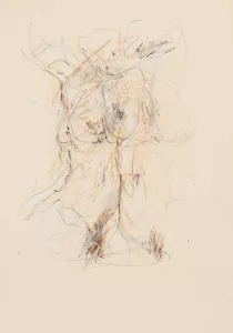 Crayon et craie conté sur papier 10 - 22 x 31