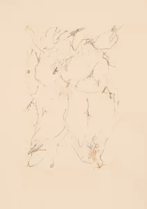 Crayon et craie conté sur papier 15 - 22 x 31