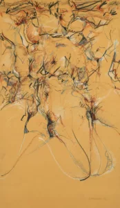 Crayon et craie conté sur papier 17 - 29 x 50