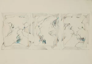 Crayon et craie conté sur papier 18- 29 x 42